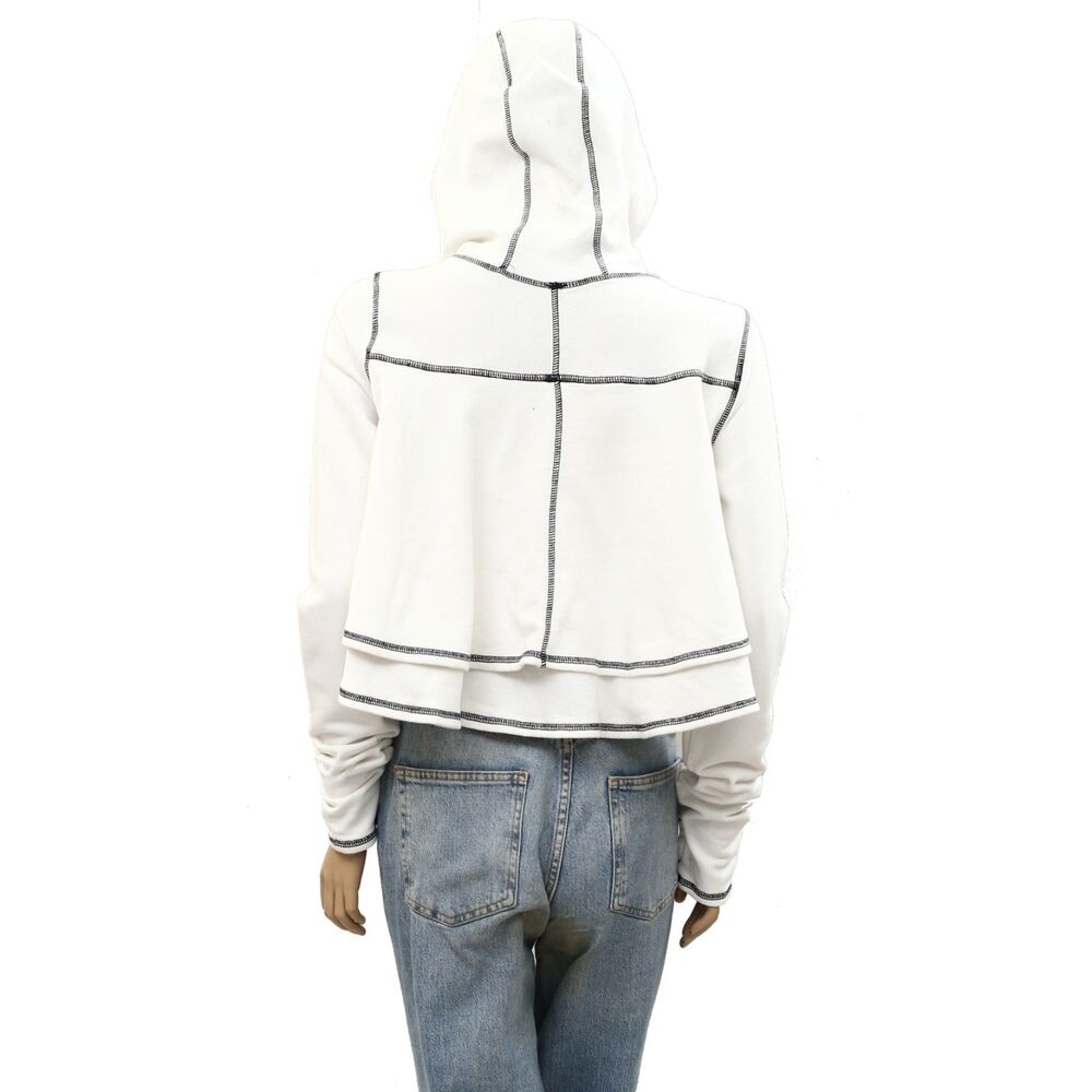 Free People FP Movement First Place Pullover Hoodie Cropped Top White XL 286374 - Picture 7 of 9